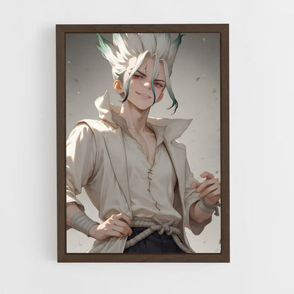 ap-senku ishigami-6 cadre Bois foncé