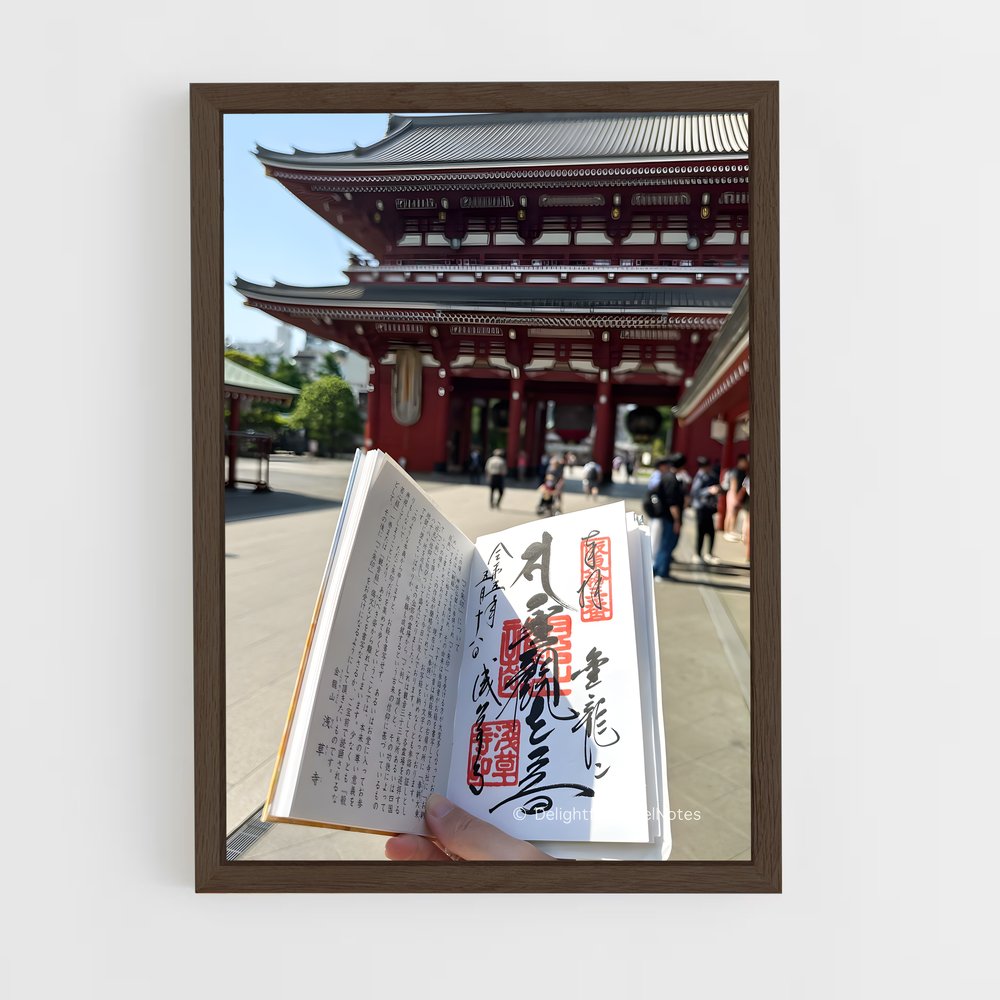 ap-sensoji temple-3 cadre Bois foncé