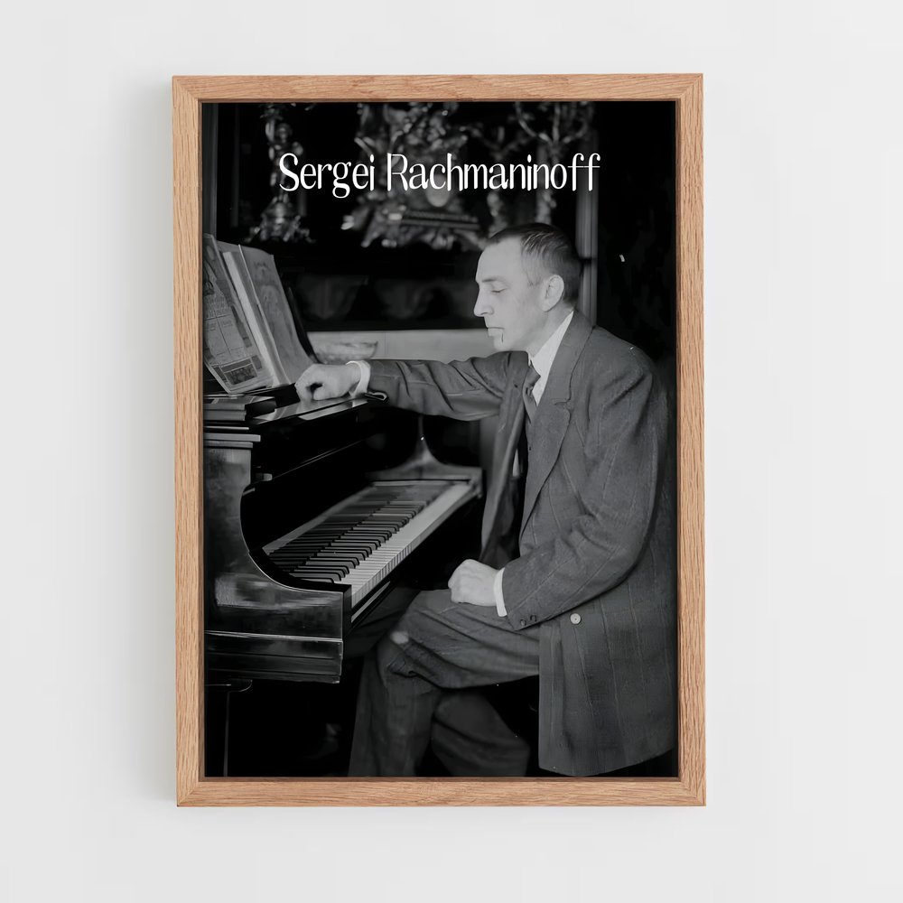 ap-sergei rachmaninoff-3 cadre Bois clair