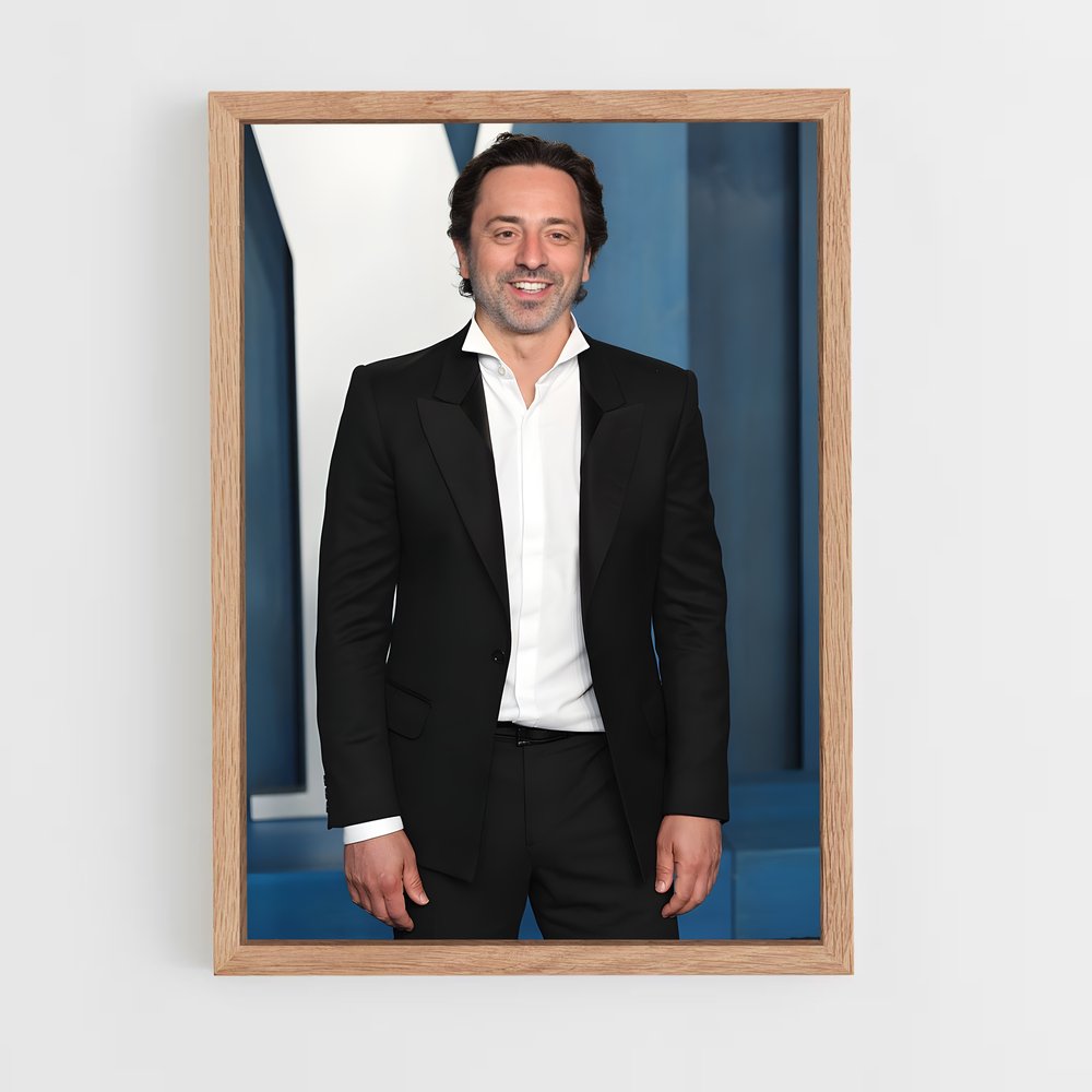 ap-sergey brin-3 cadre Bois clair