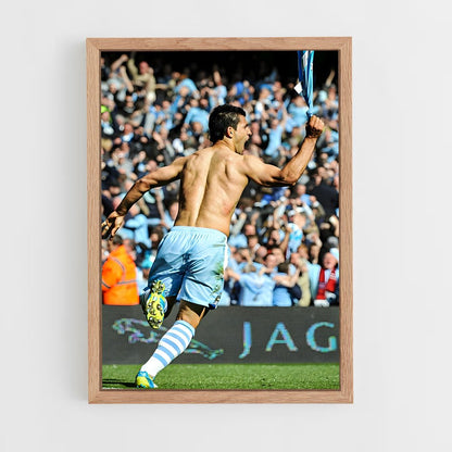 ap-sergio aguero-1 cadre Bois clair