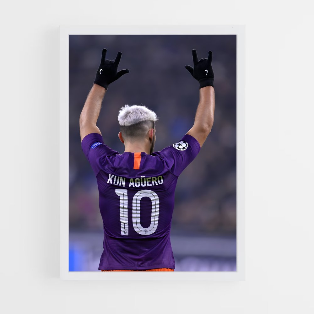 ap-sergio aguero-11 cadre Blanc