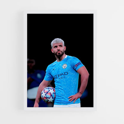 ap-sergio aguero-5 cadre Blanc