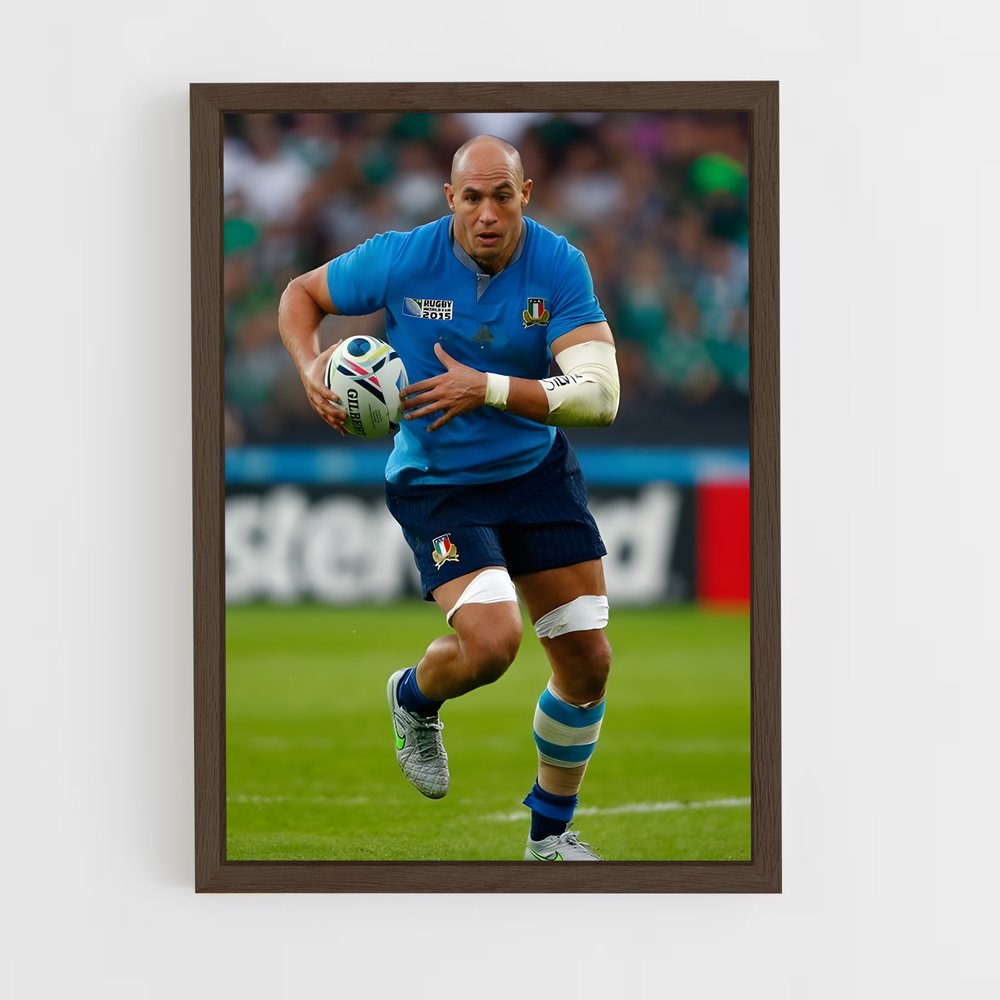 ap-sergio parisse-1 cadre Bois foncé