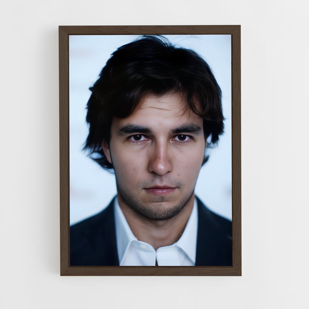 ap-sergio perez-4 cadre Bois foncé