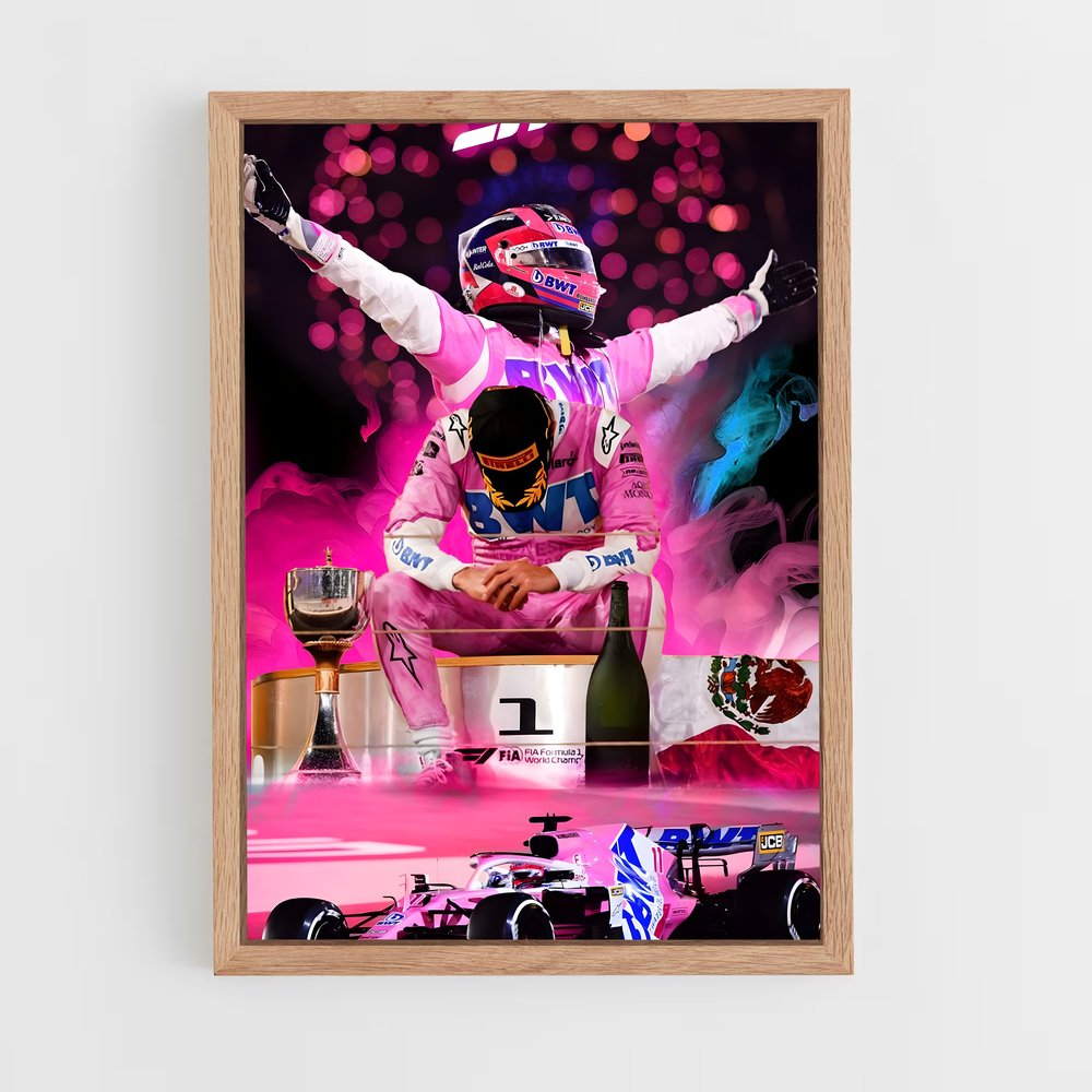 ap-sergio perez-5 cadre Bois clair