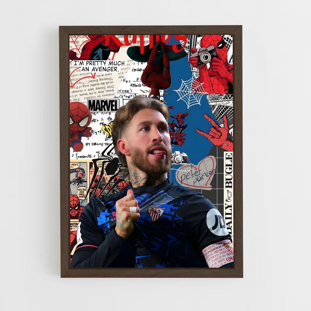ap-sergio ramos-4 cadre Bois foncé