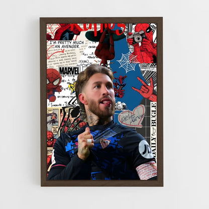 ap-sergio ramos-4 cadre Bois foncé