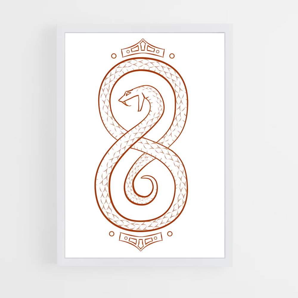 ap-serpent symbol-1 cadre Blanc