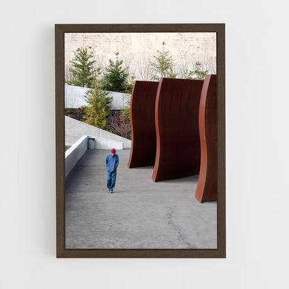ap-serra tilted arc-3 cadre Bois foncé
