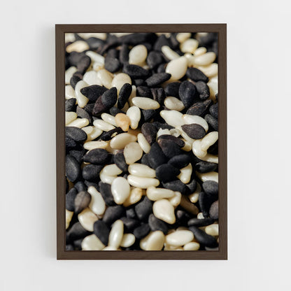 ap-sesame seeds-3 cadre Bois foncé