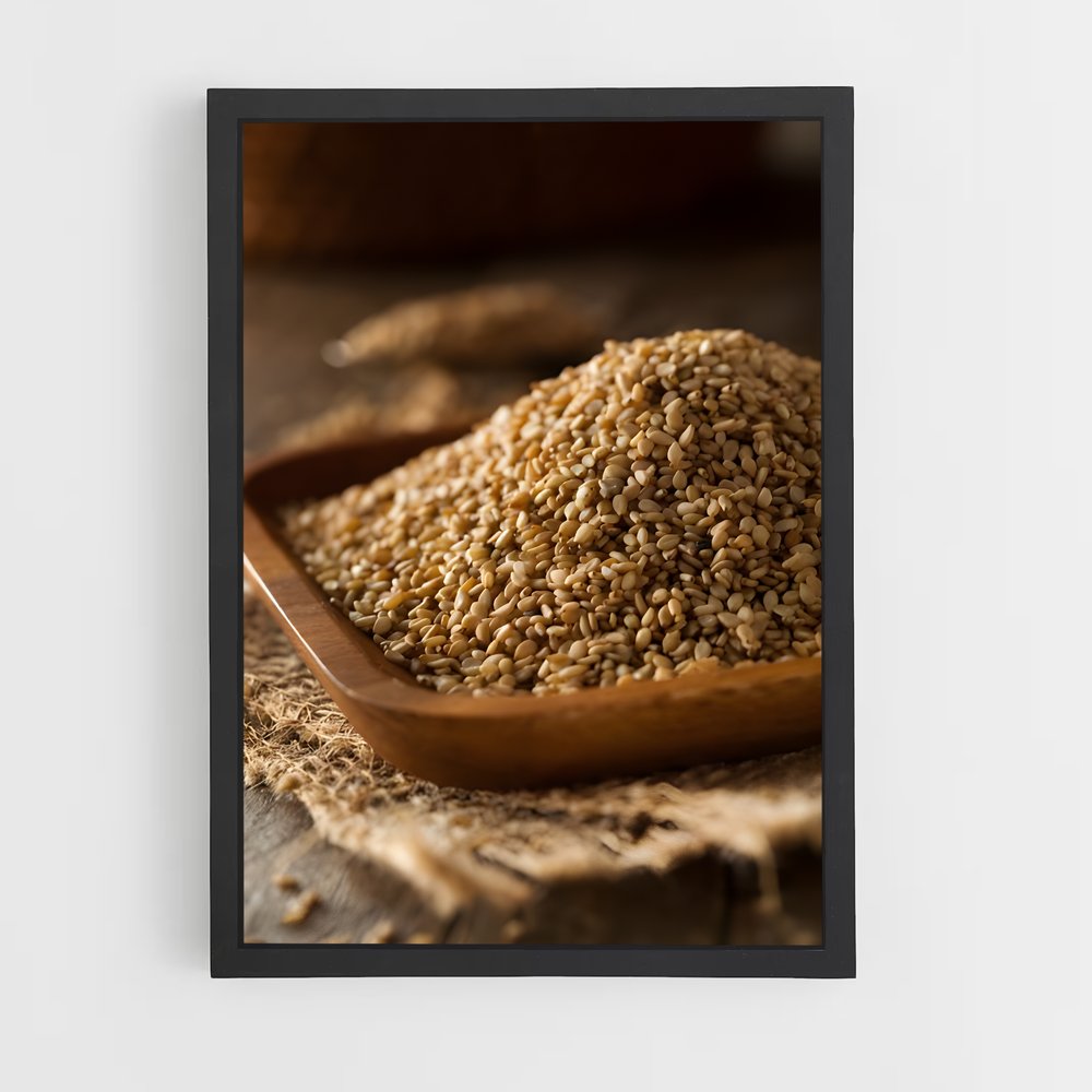 ap-sesame seeds-4 cadre Noir