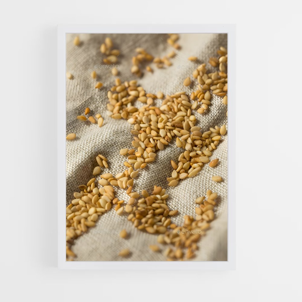 ap-sesame seeds-5 cadre Blanc