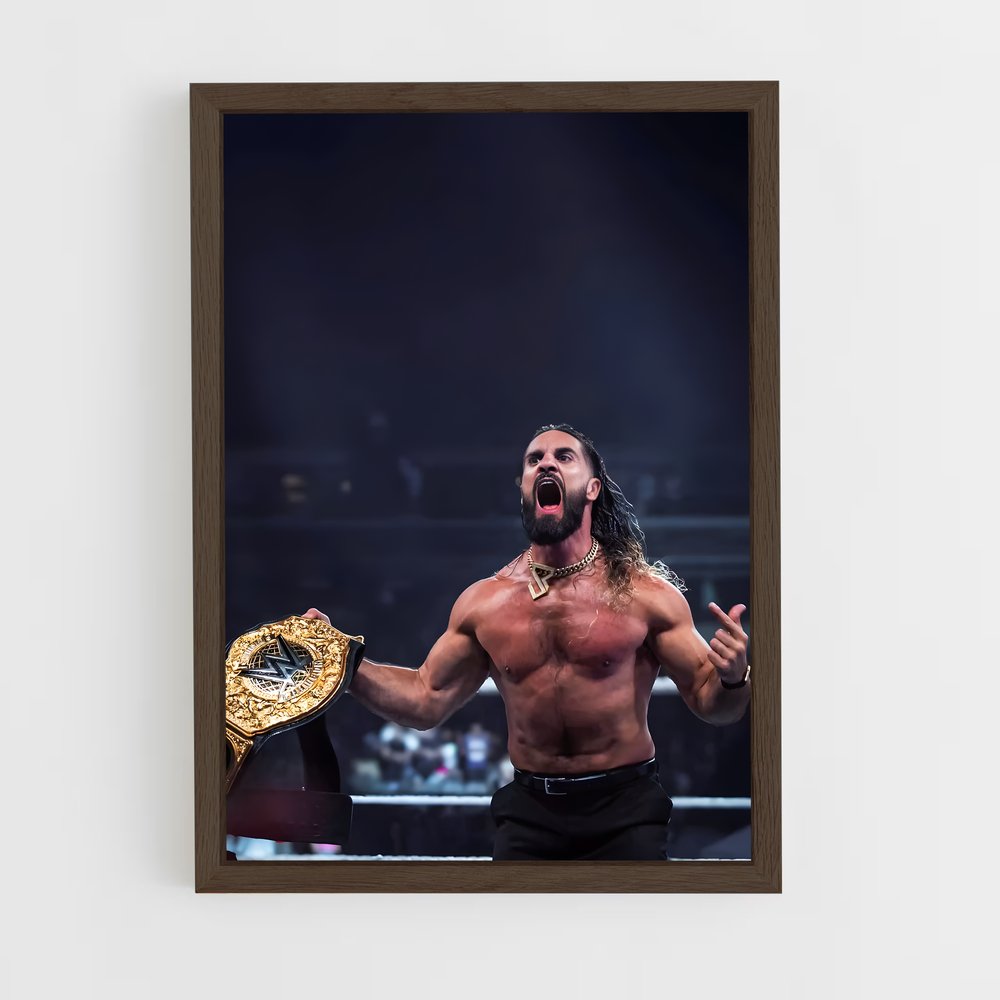 ap-seth rollins-3 cadre Bois foncé