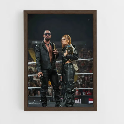 ap-seth rollins-6 cadre Bois foncé