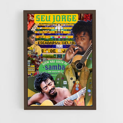 ap-seu jorge-2 cadre Bois foncé
