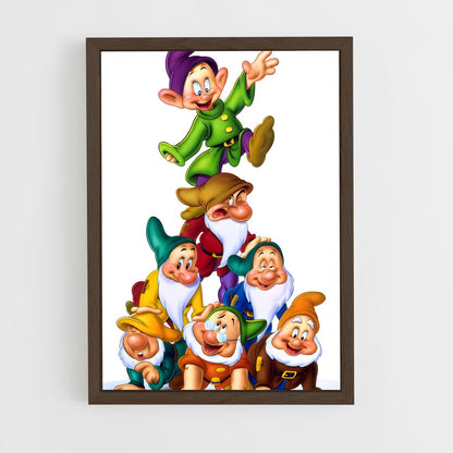 ap-seven dwarfs-2 cadre Bois foncé