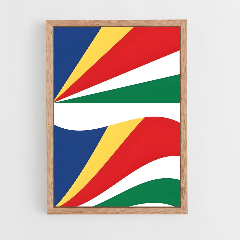 ap-seychelles flag-1 cadre Bois clair