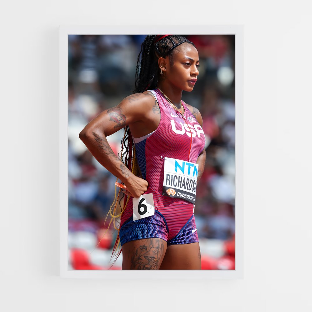 ap-sha'carri richardson-1 cadre Blanc