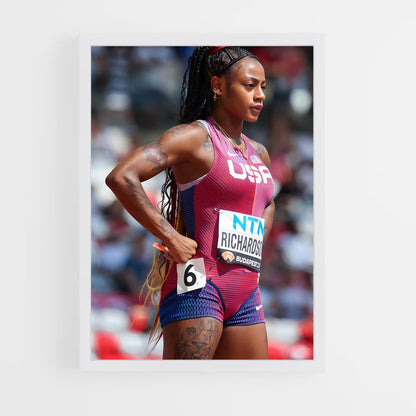 ap-sha'carri richardson-1 cadre Blanc