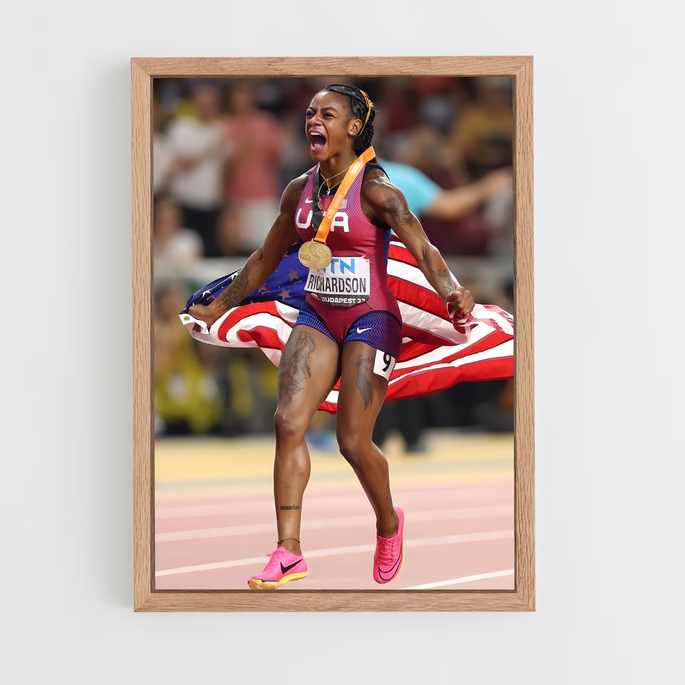 ap-sha'carri richardson-4 cadre Bois clair
