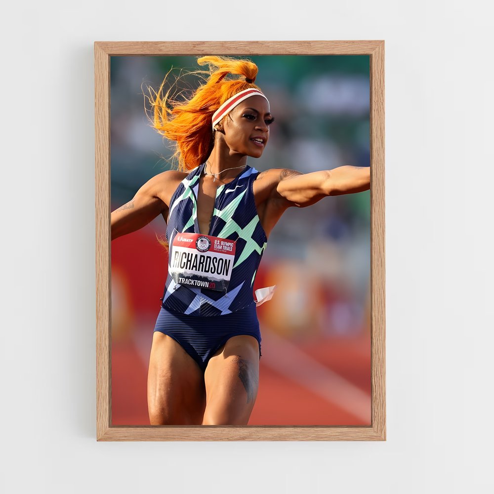 ap-sha'carri richardson-6 cadre Bois clair