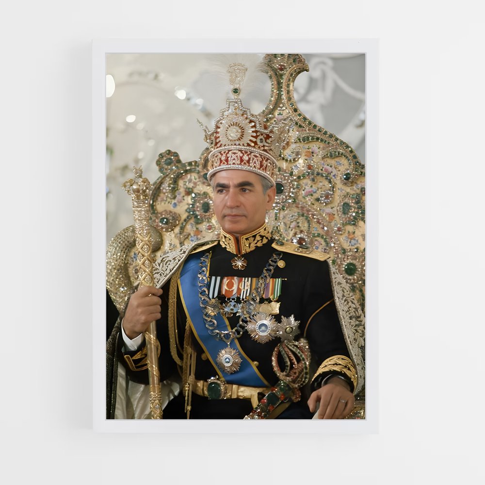 ap-shah mohammad reza pahlavi-5 cadre Blanc