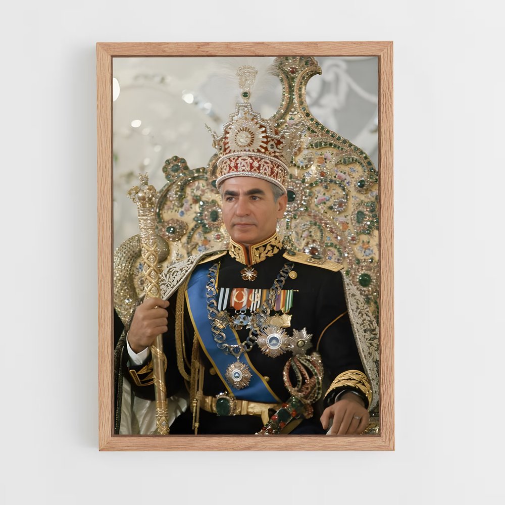 ap-shah mohammad reza pahlavi-5 cadre Bois clair