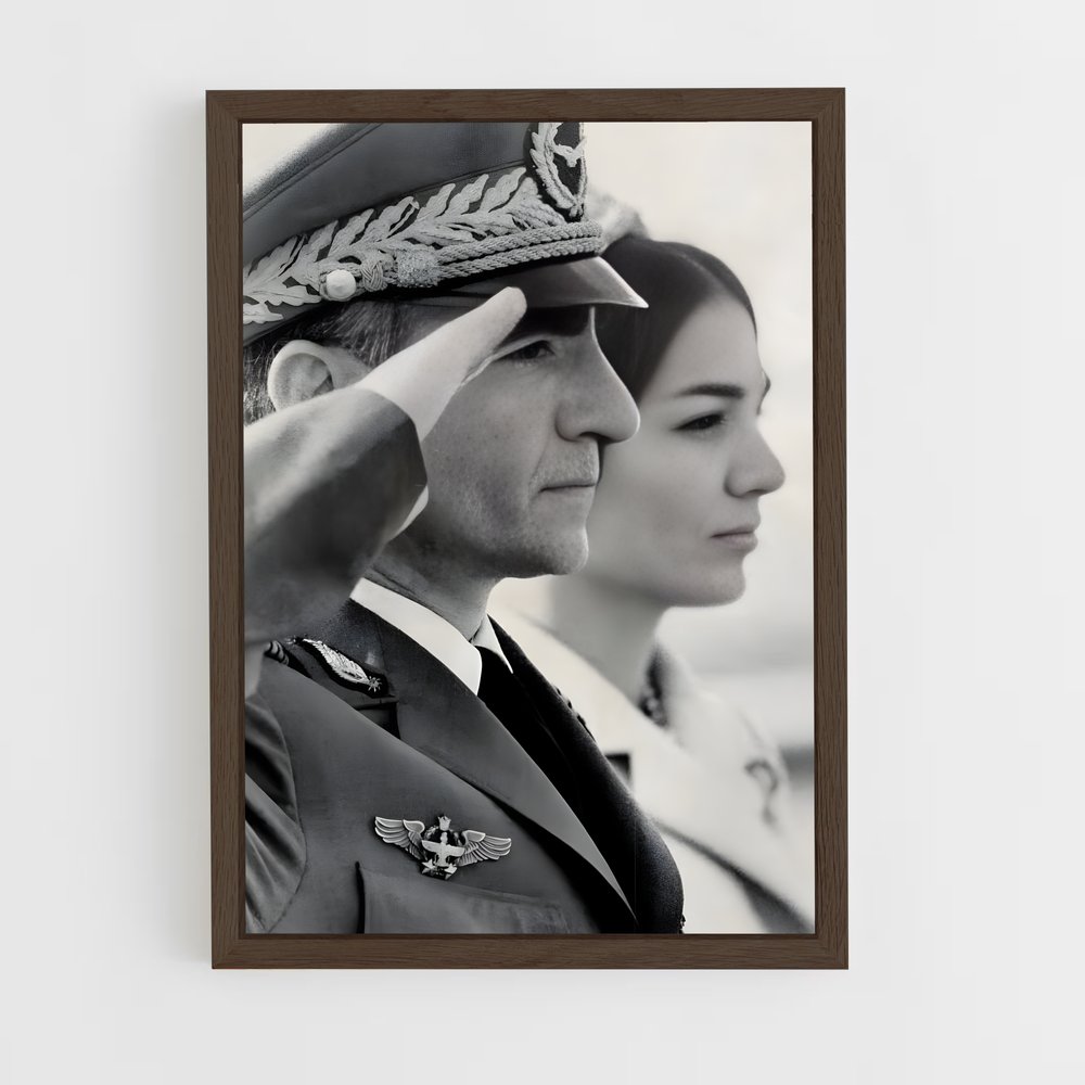 ap-shah mohammad reza pahlavi-6 cadre Bois foncé