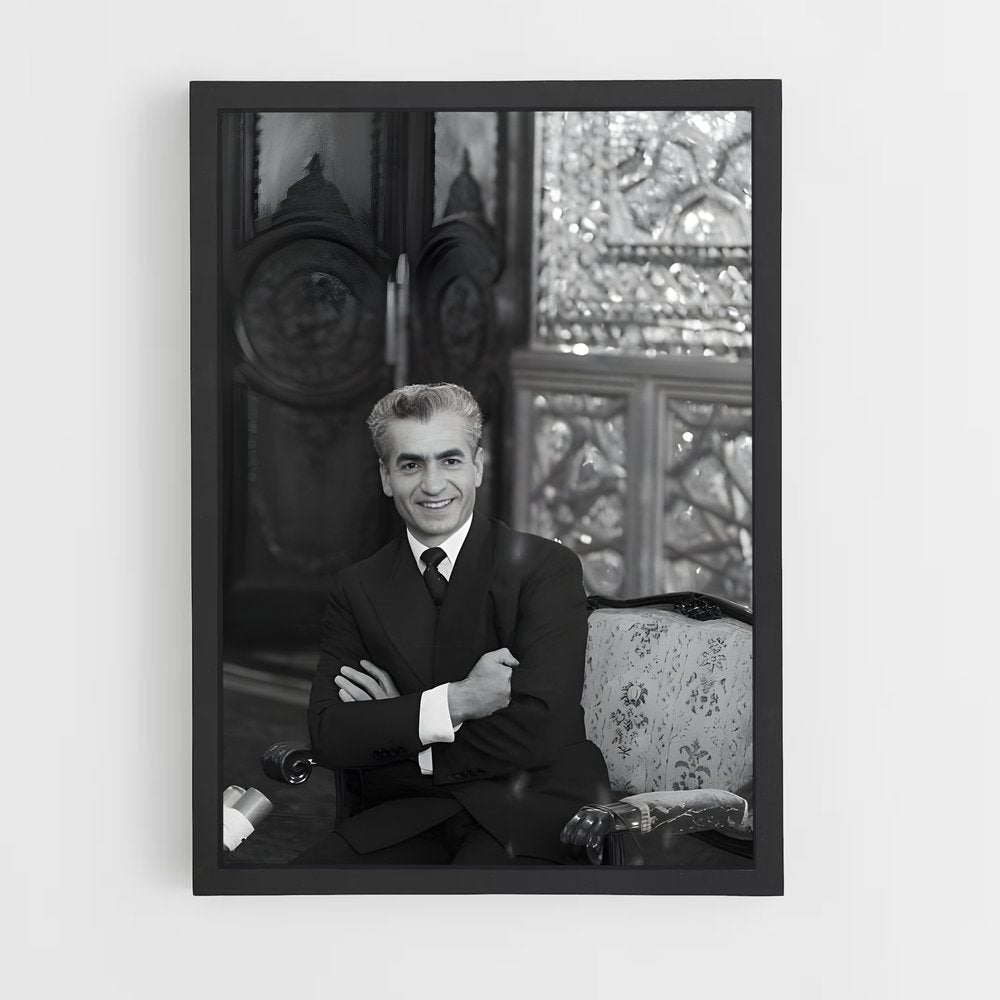 ap-shah mohammad reza pahlavi-8 cadre Noir