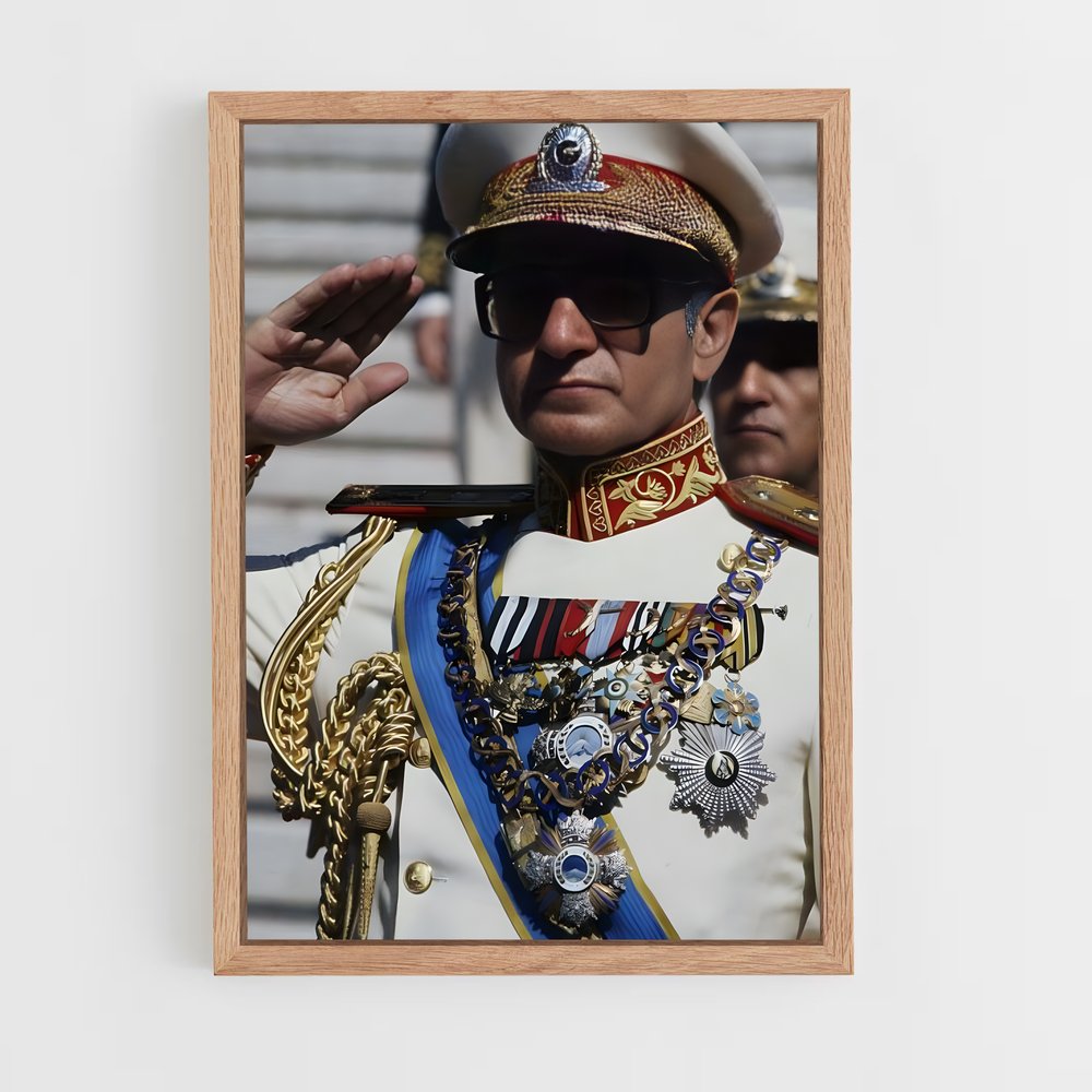 ap-shah mohammad reza pahlavi-9 cadre Bois clair