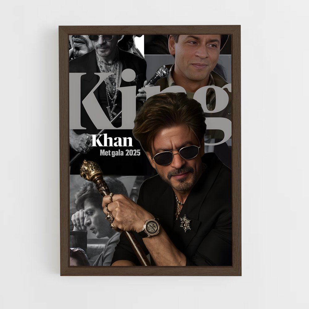 ap-shah rukh khan-13 cadre Bois foncé