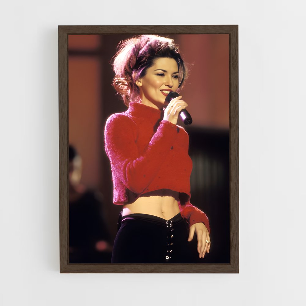 ap-shania twain-1 cadre Bois foncé