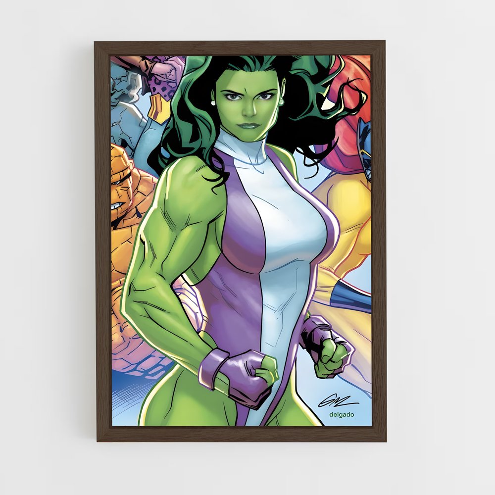 ap-she hulk-4 cadre Bois foncé