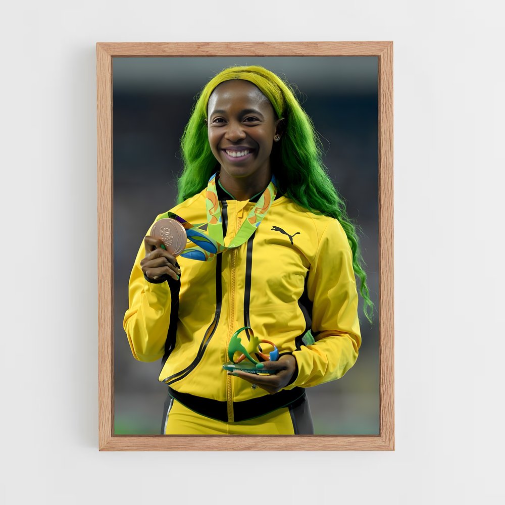 ap-shelly-ann fraser-pryce-4 cadre Bois clair