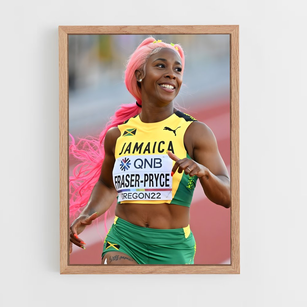 ap-shelly-ann fraser-pryce-5 cadre Bois clair
