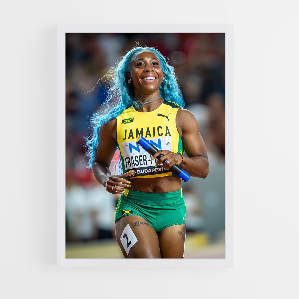 ap-shelly-ann fraser-pryce-6 cadre Blanc