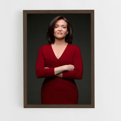 ap-sheryl sandberg-1 cadre Bois foncé