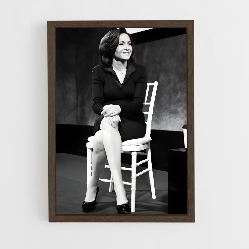 ap-sheryl sandberg-5 cadre Bois foncé