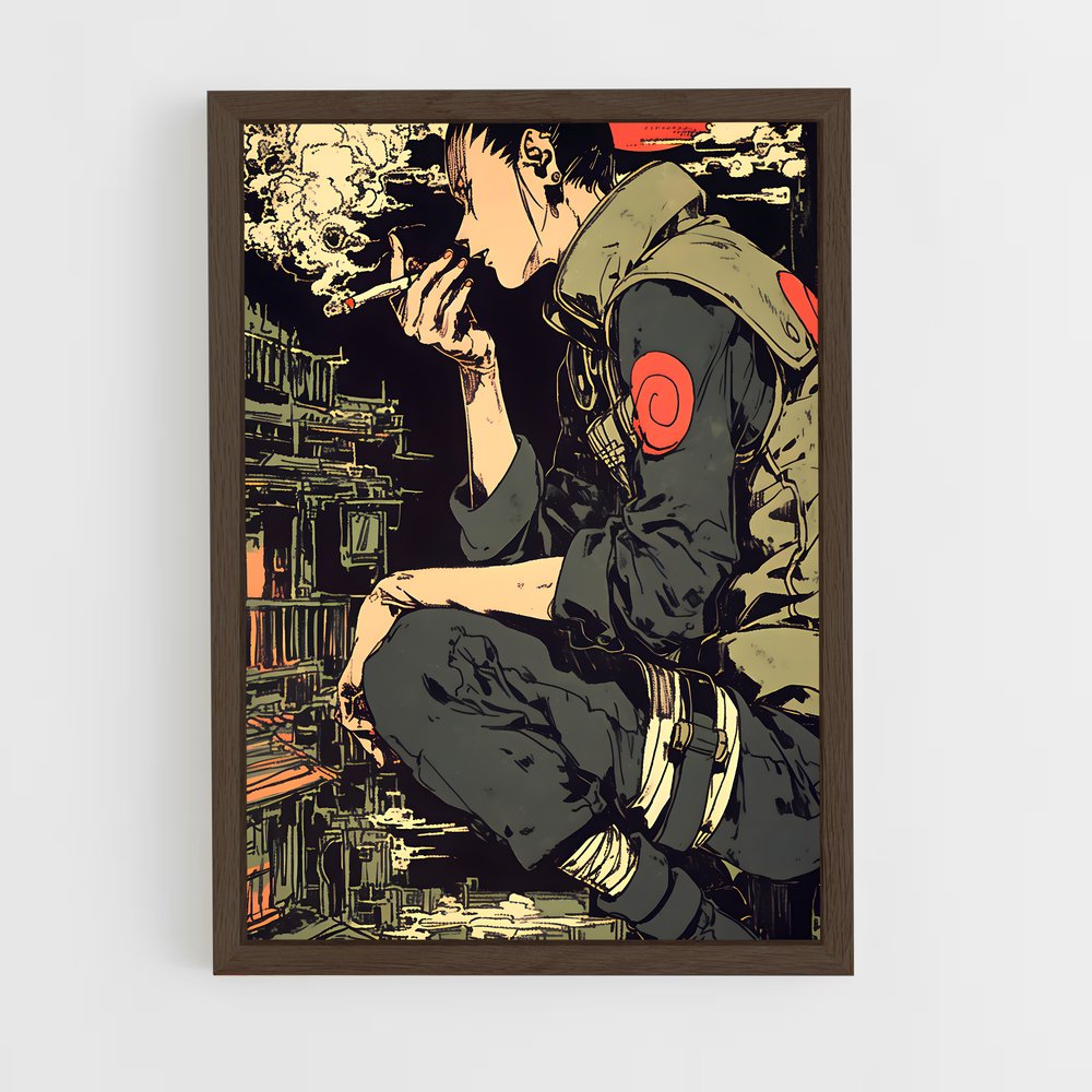 ap-shikamaru nara-3 cadre Bois foncé