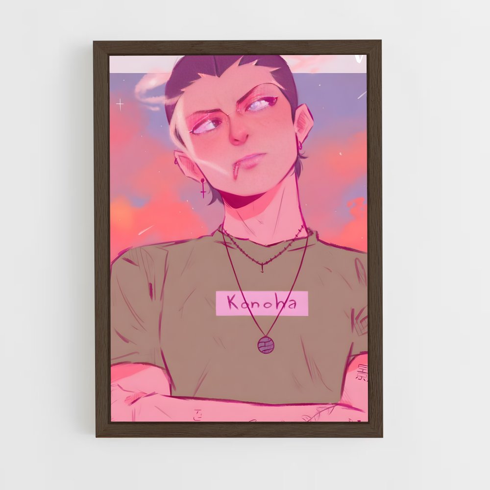 ap-shikamaru nara-5 cadre Bois foncé