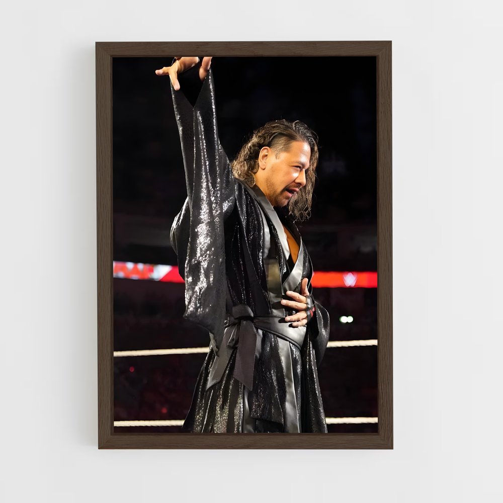 ap-shinsuke nakamura-1 cadre Bois foncé