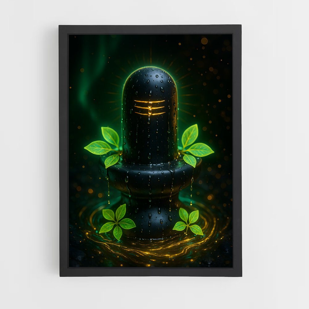 ap-shiva lingam-3 cadre Noir