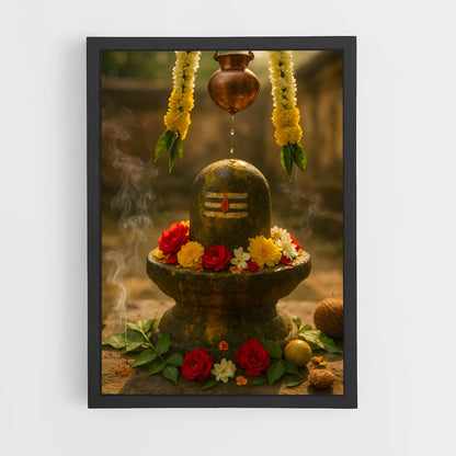 ap-shiva lingam-4 cadre Noir