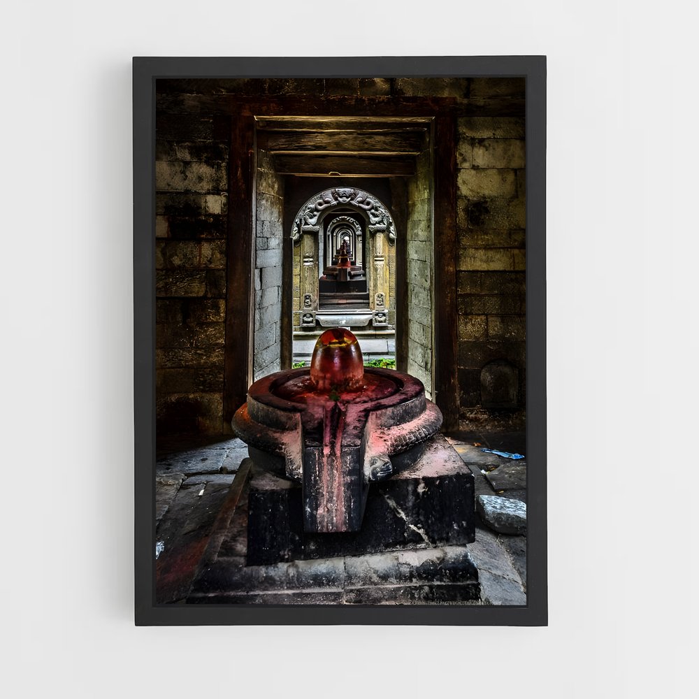 ap-shiva lingam-5 cadre Noir