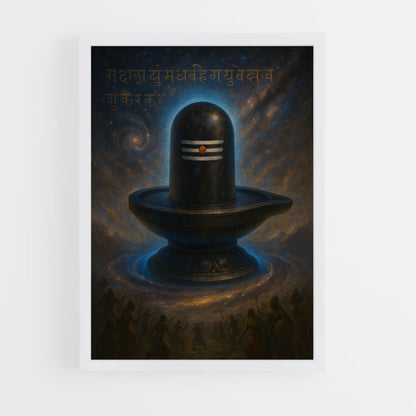ap-shiva lingam-7 cadre Blanc