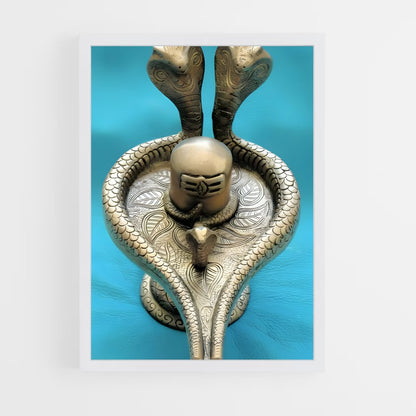 ap-shiva lingam-8 cadre Blanc