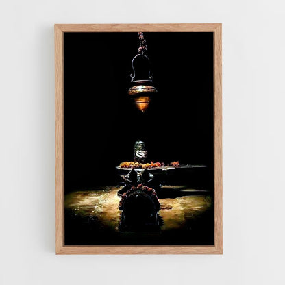 ap-shiva lingam-9 cadre Bois clair