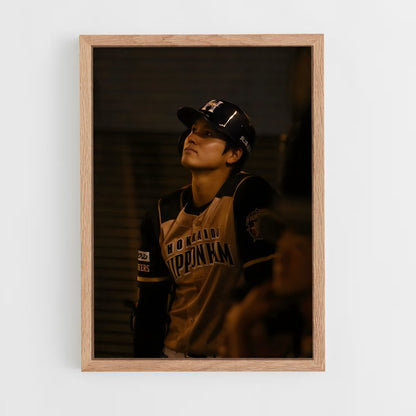ap-shohei ohtani-10 cadre Bois clair