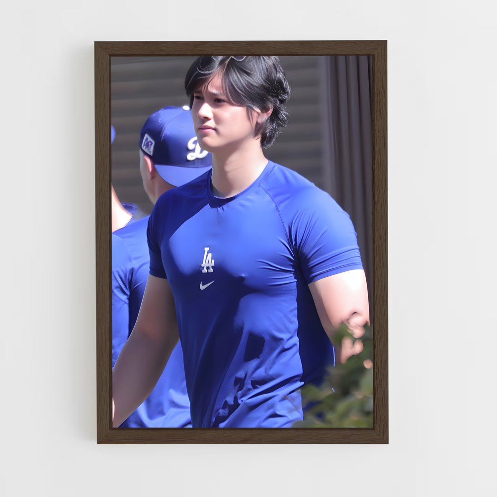 ap-shohei ohtani-2 cadre Bois foncé